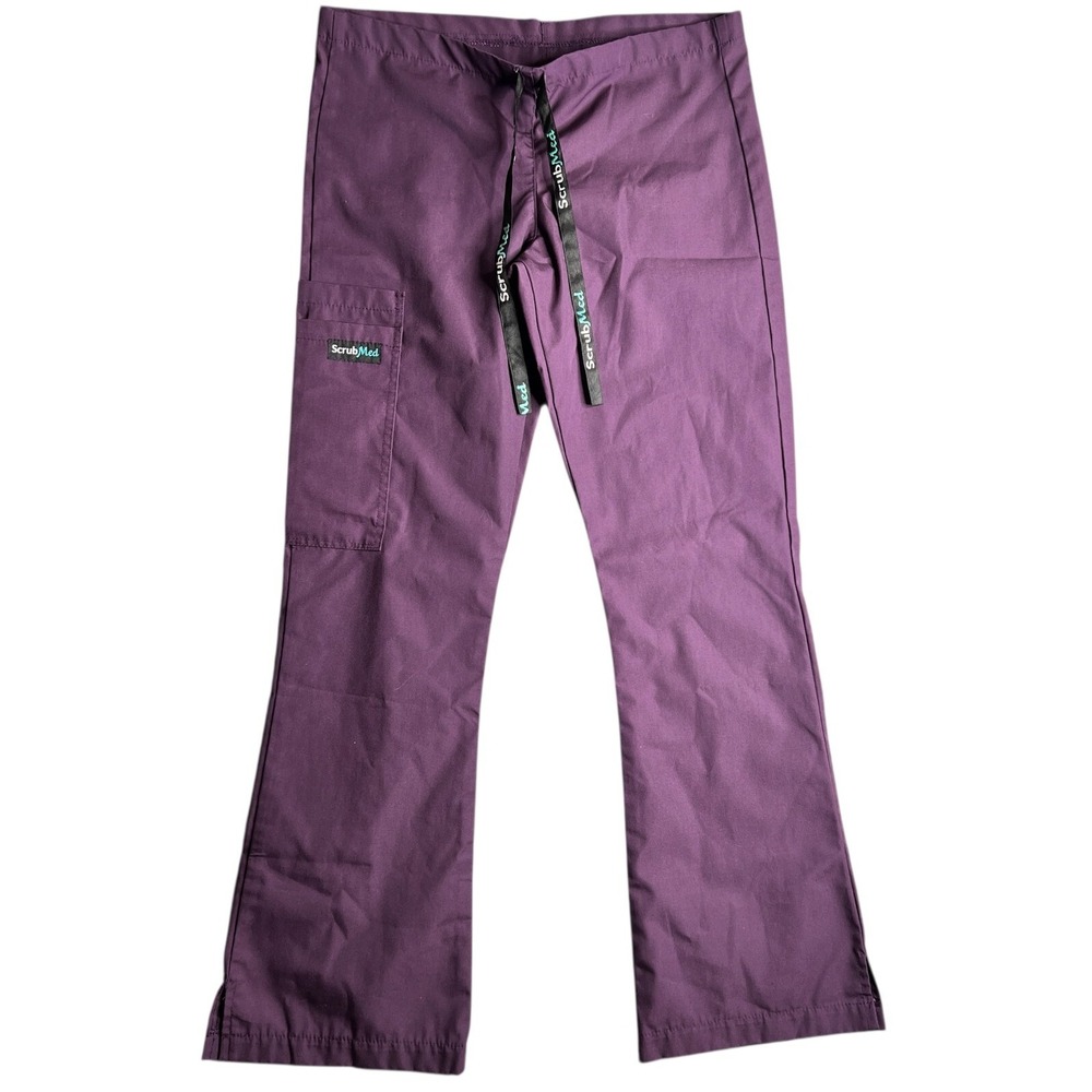 ScrubMed Drawstring Scrub Pants XXS Purple Drawstring‎ Pockets 32 x 30 Medical